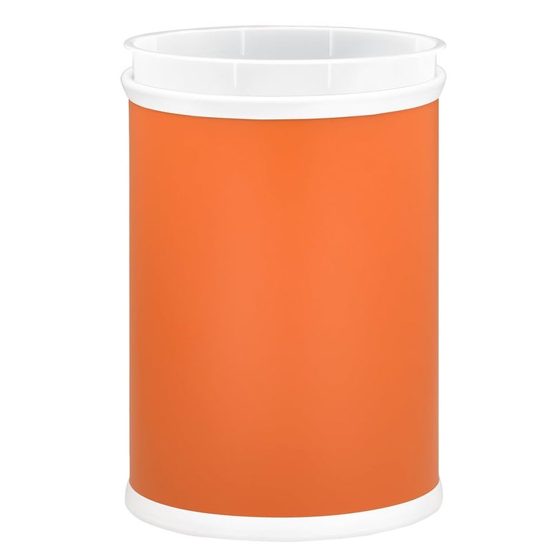 Kraftware Rainbow Oval Wastebasket with Plastic Liner, Adding Color and Fun to The Bathroom and All Other Rooms in The Home or Entertainment Space, 13 Quart Capacity, 2 Piece Set, Orange - Image 2